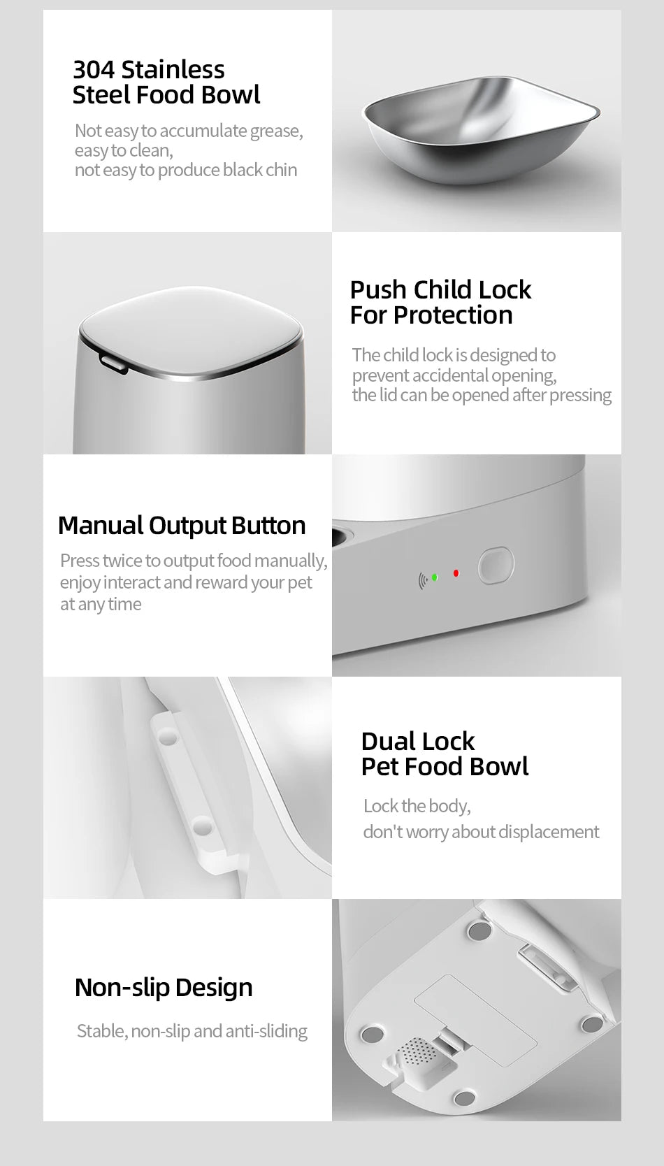 ROJECO - WiFi Automatische Voerbak Kat & Hond - App Bediening 4L