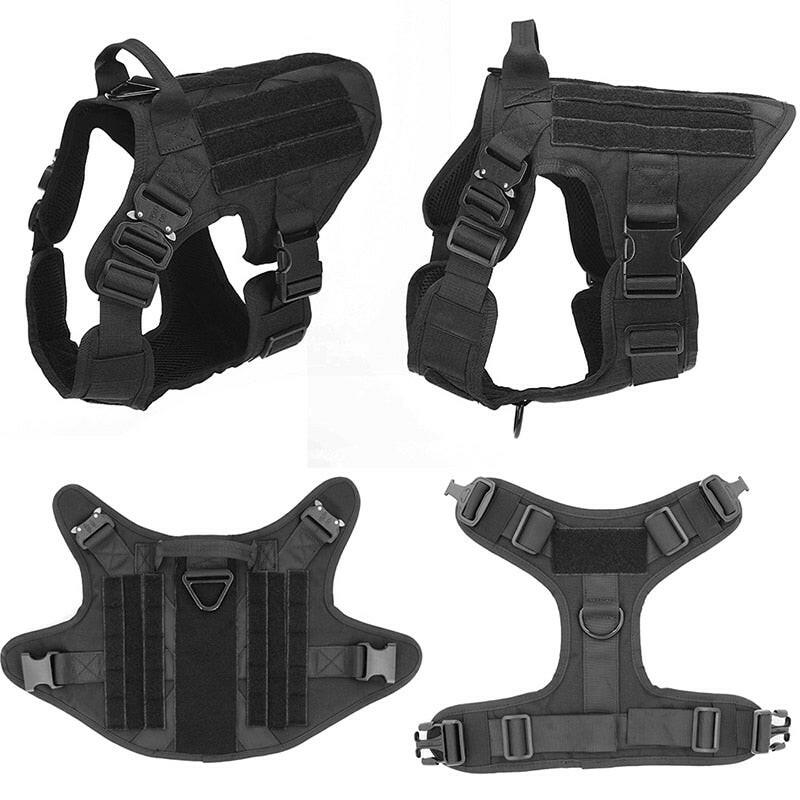 Tactical Hondentuigje met Leiband & 12 Patches - K9