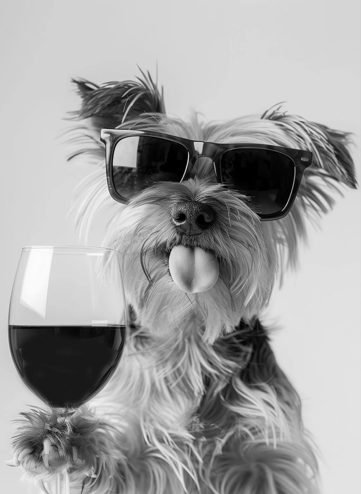 Canvasposter - Apero Honden - Zwart/Wit
