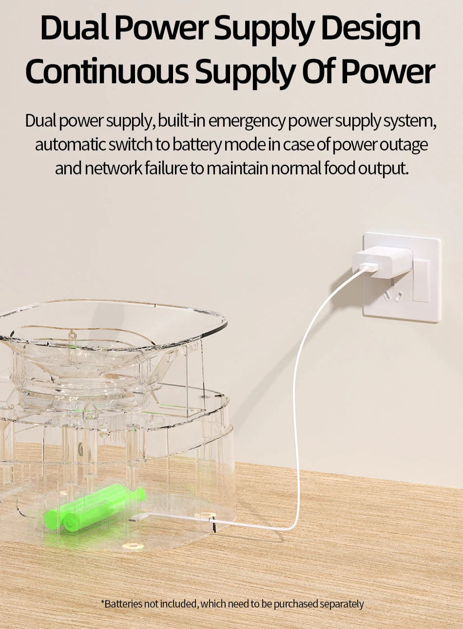 ROJECO - WiFi Automatische Voerbak Kat & Hond - App Bediening 4L