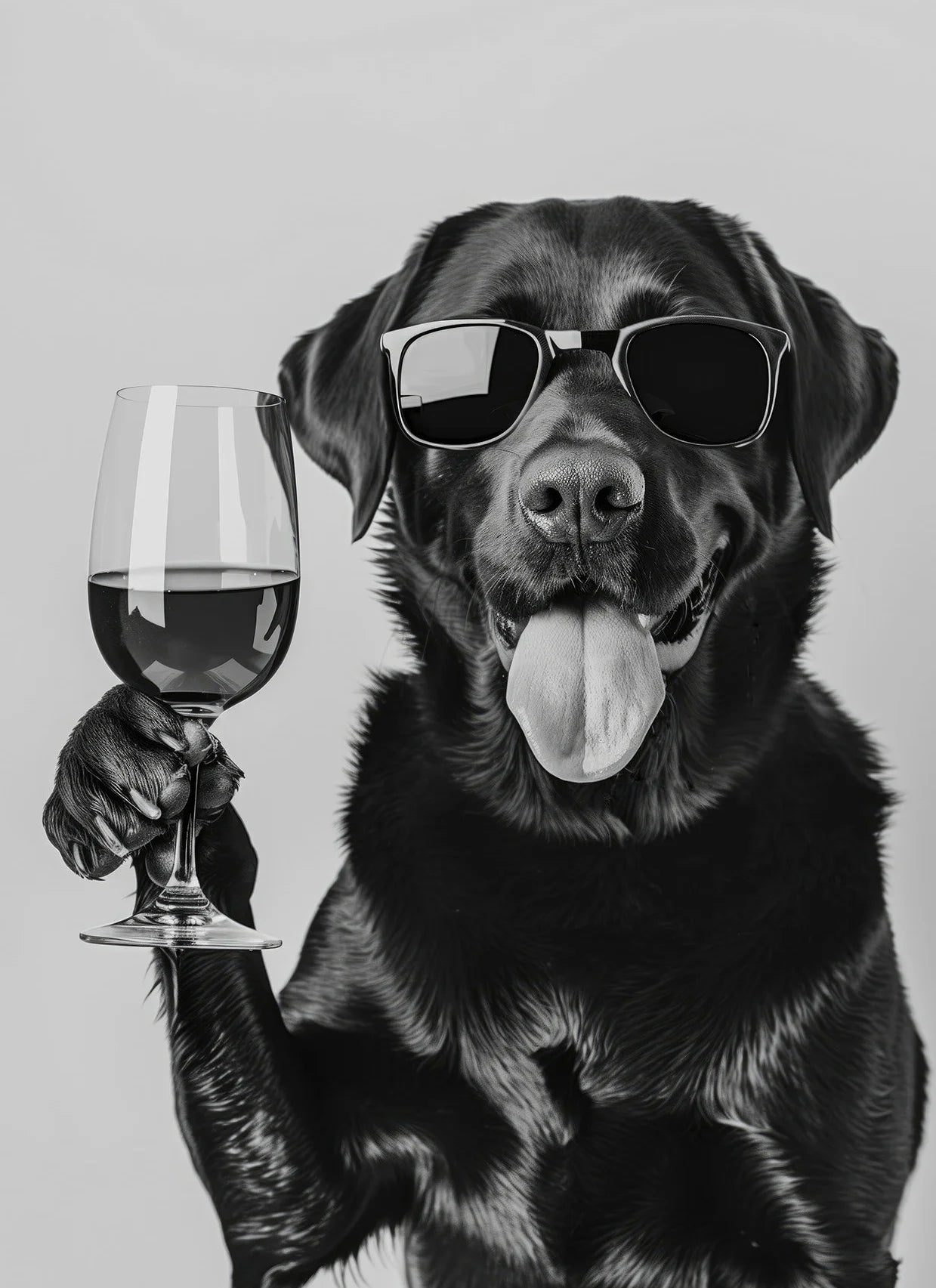 Canvasposter - Apero Honden - Zwart/Wit