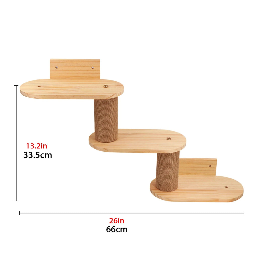 PATYOCAT - Modulaire Kattenwand Klimset met Krabpaal en Optionele Trap