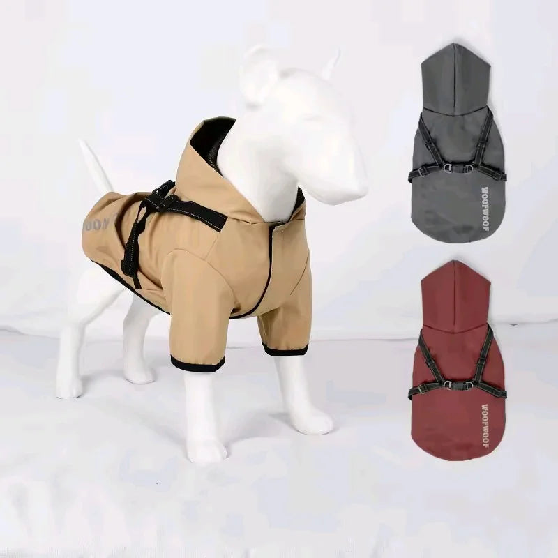 WOOFWOOF – 2-in-1 Regenjas & Hondentuigje