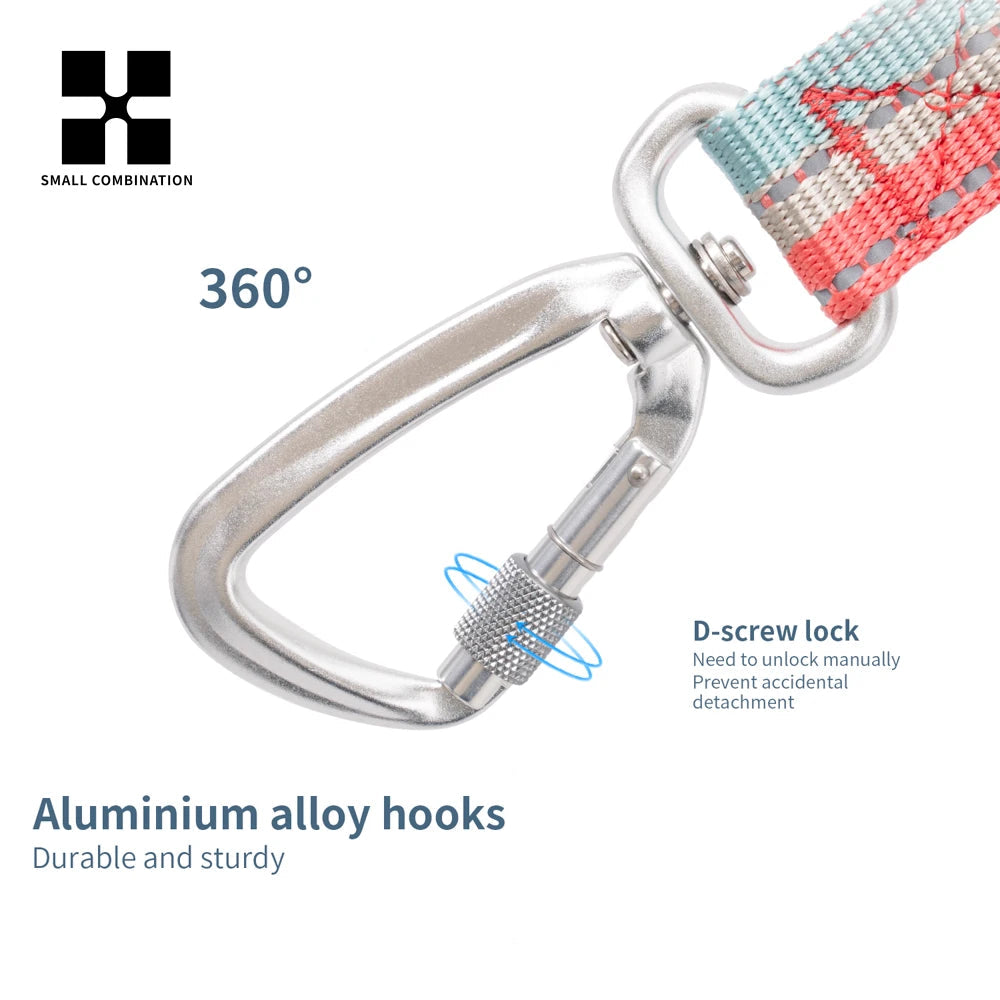 Small Combination - Reflecterende Riem met Karabijnhaak