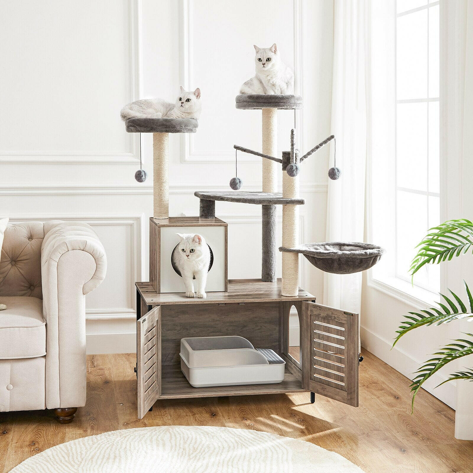 HOOBRO - 2-in-1 Kattenmeubel en Krabpaal