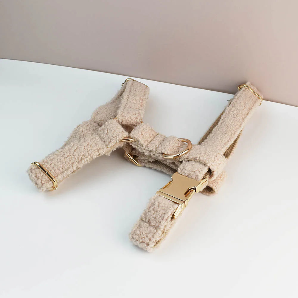 Teddy Ready - Set met Tuigje en Riem - Faux White