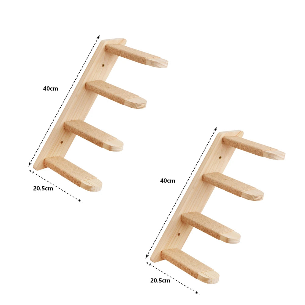 PATYOCAT - Modulaire Kattenwand Klimset met Krabpaal en Optionele Trap