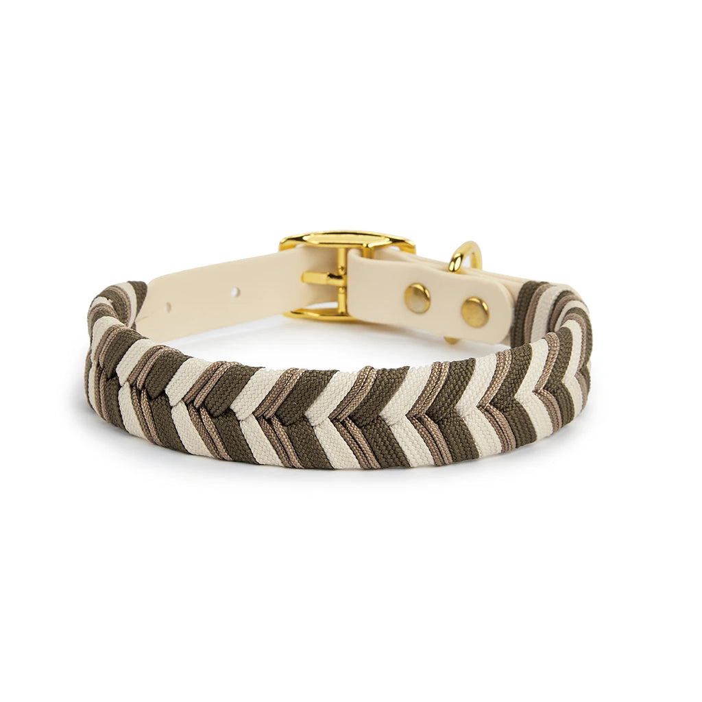Waopet - Leather-Look Geweven Halsband - Ibiza Style