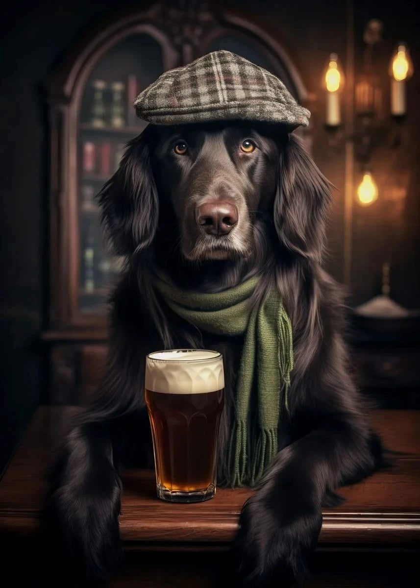 Canvasposter - Hond in de Pub