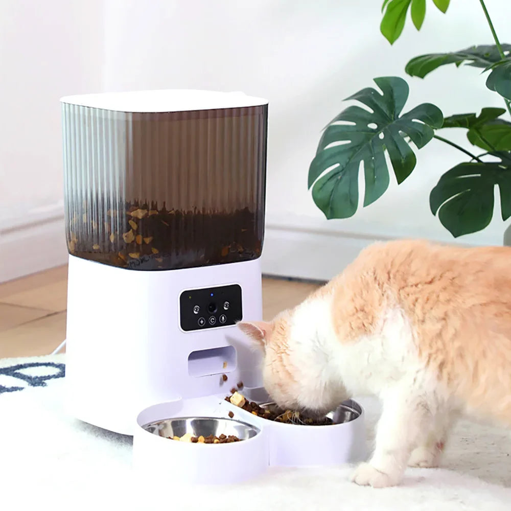 5L Slimme Voerbak met Camera/WiFi - Automatische Katten- & Hondenvoerdispenser