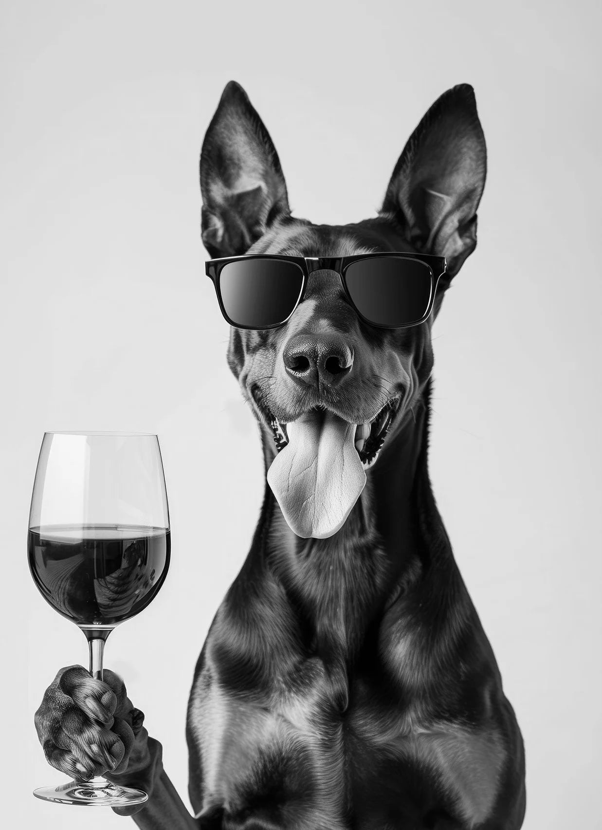 Canvasposter - Apero Honden - Zwart/Wit