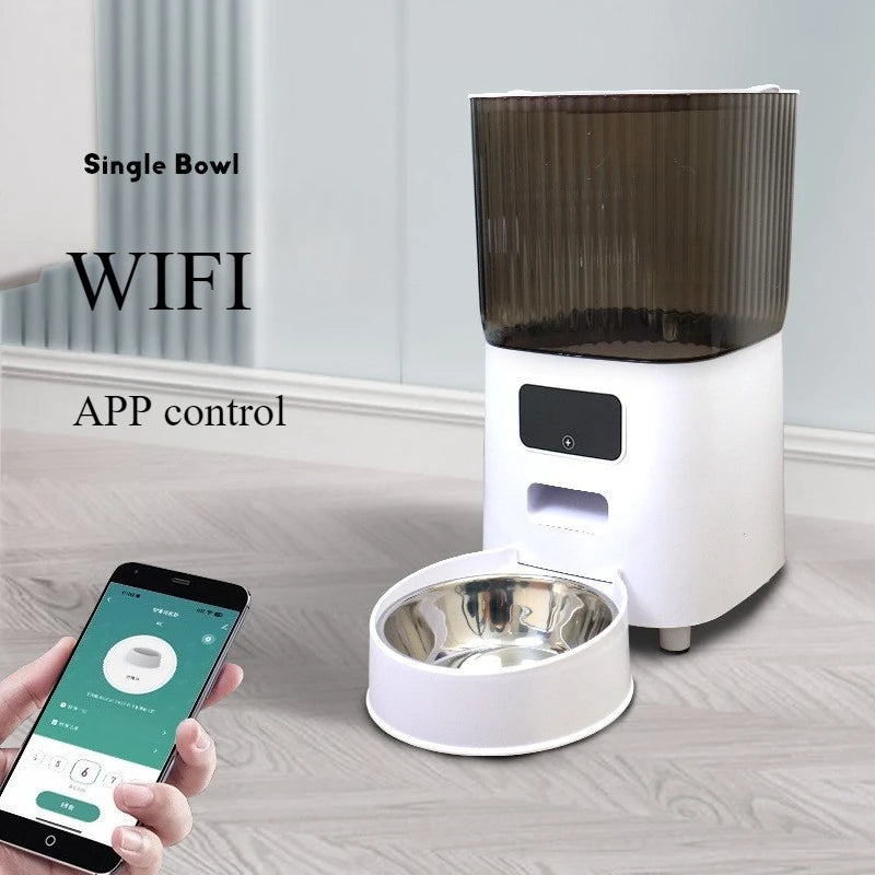 5L Slimme Voerbak met Camera/WiFi - Automatische Katten- & Hondenvoerdispenser