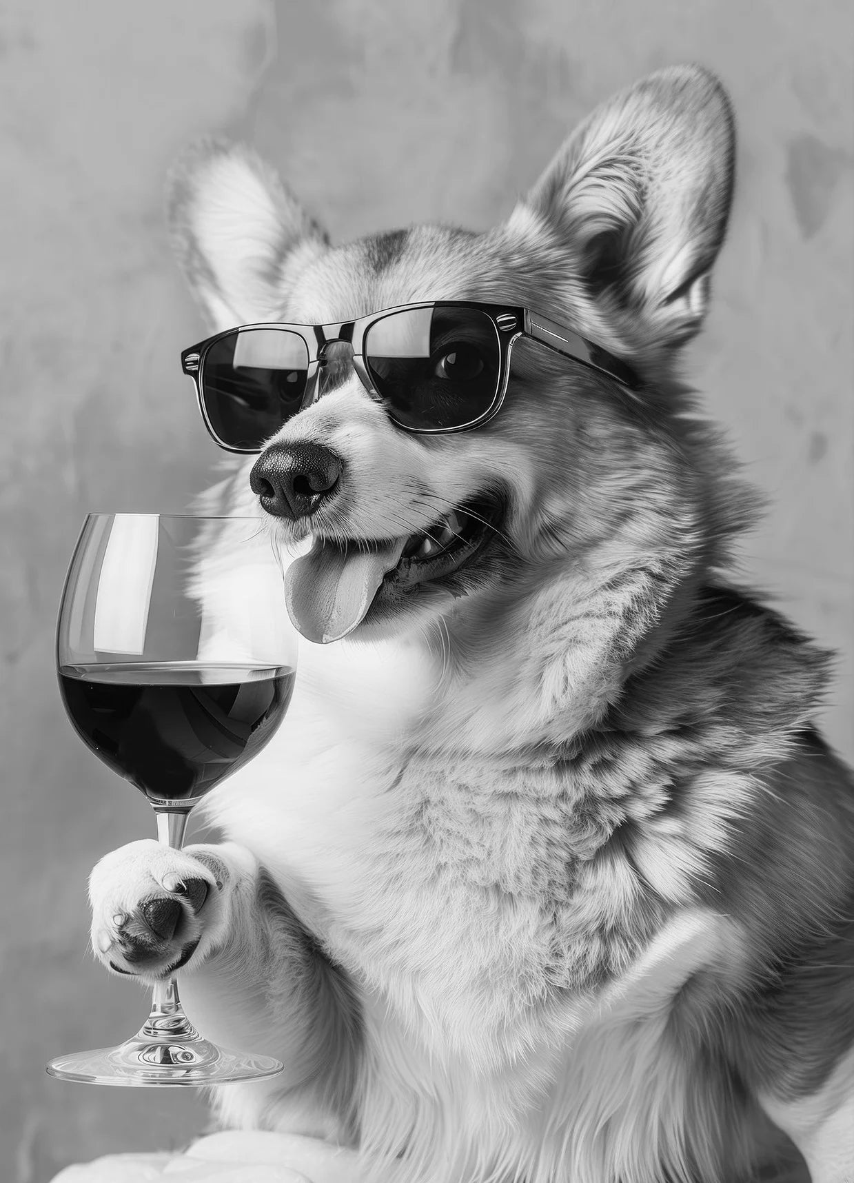 Canvasposter - Apero Honden - Zwart/Wit