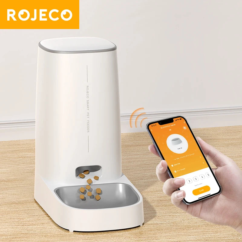 ROJECO - WiFi Automatische Voerbak Kat & Hond - App Bediening 4L