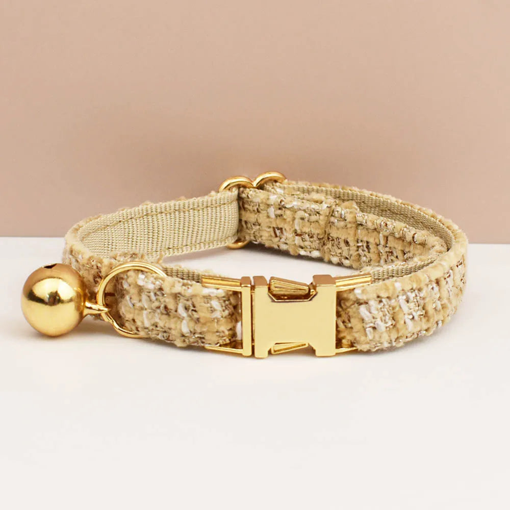 Kattenhalsband Tweed met Strik