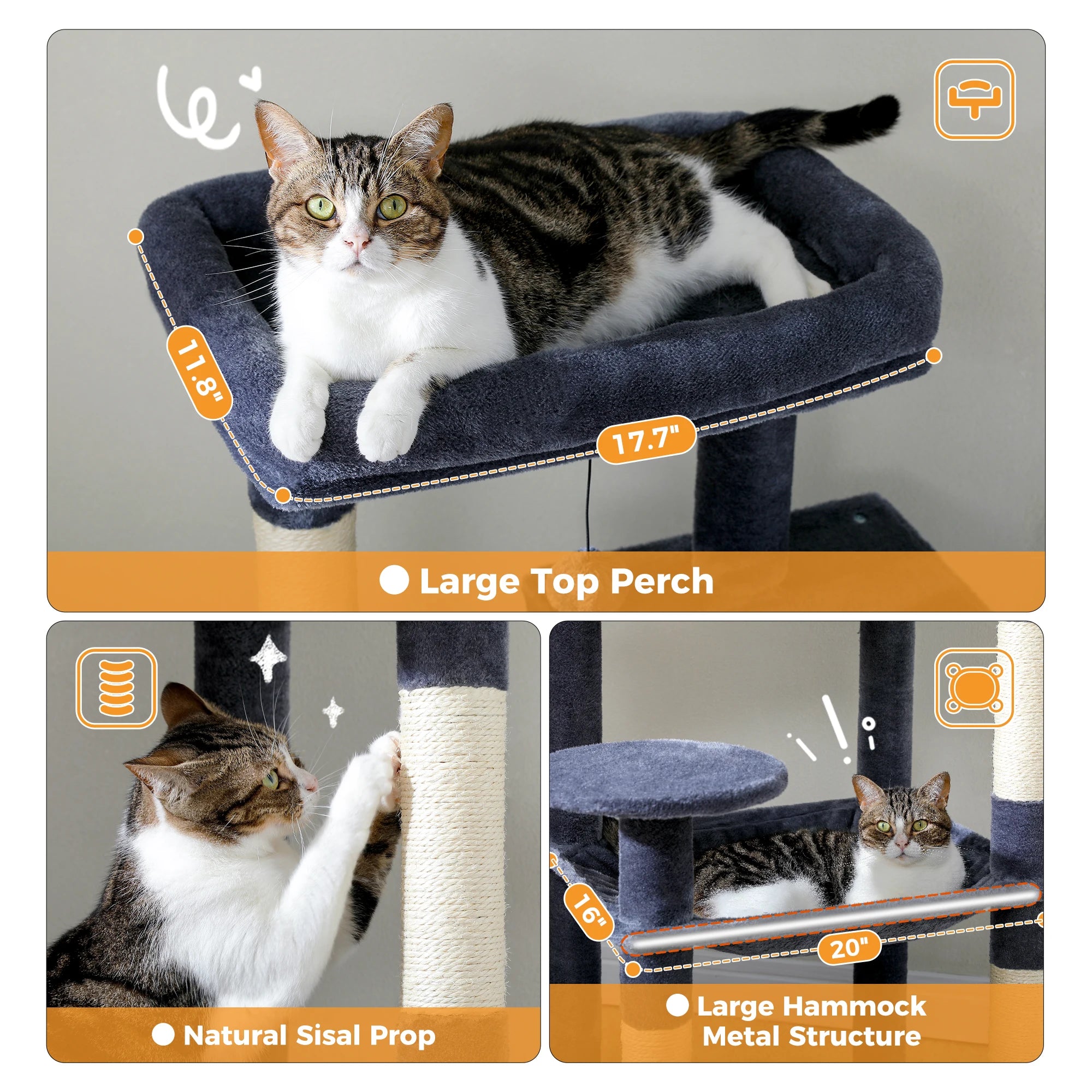 Pawz Road - Luxe Krabpaal met Hangmat, Kattenhuis & Uitkijkplateau