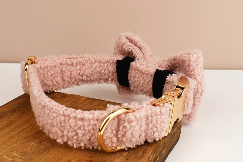 Teddy Ready - 3-Delige Set met Halsband, Riem en Strik - Roze