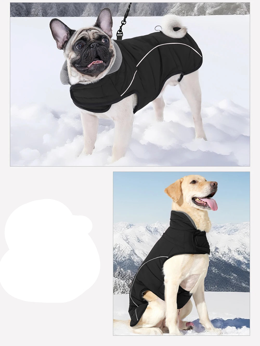 Waterdichte, Warme Hondenjas met Reflectie