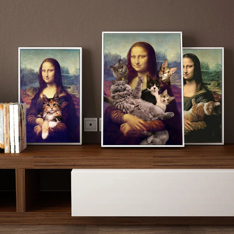 Canvasposter - Mona Lisa Kitty