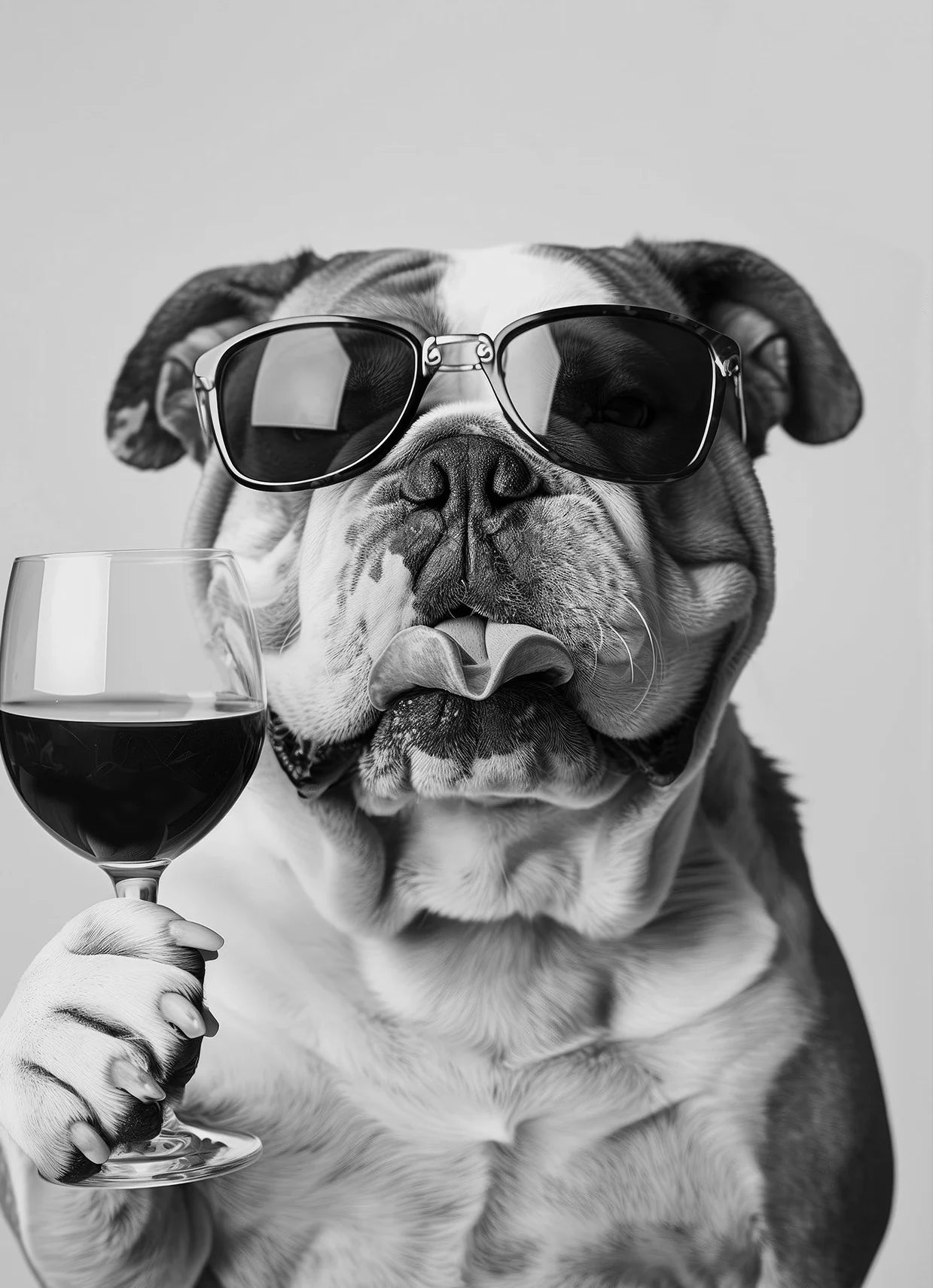 Canvasposter - Apero Honden - Zwart/Wit