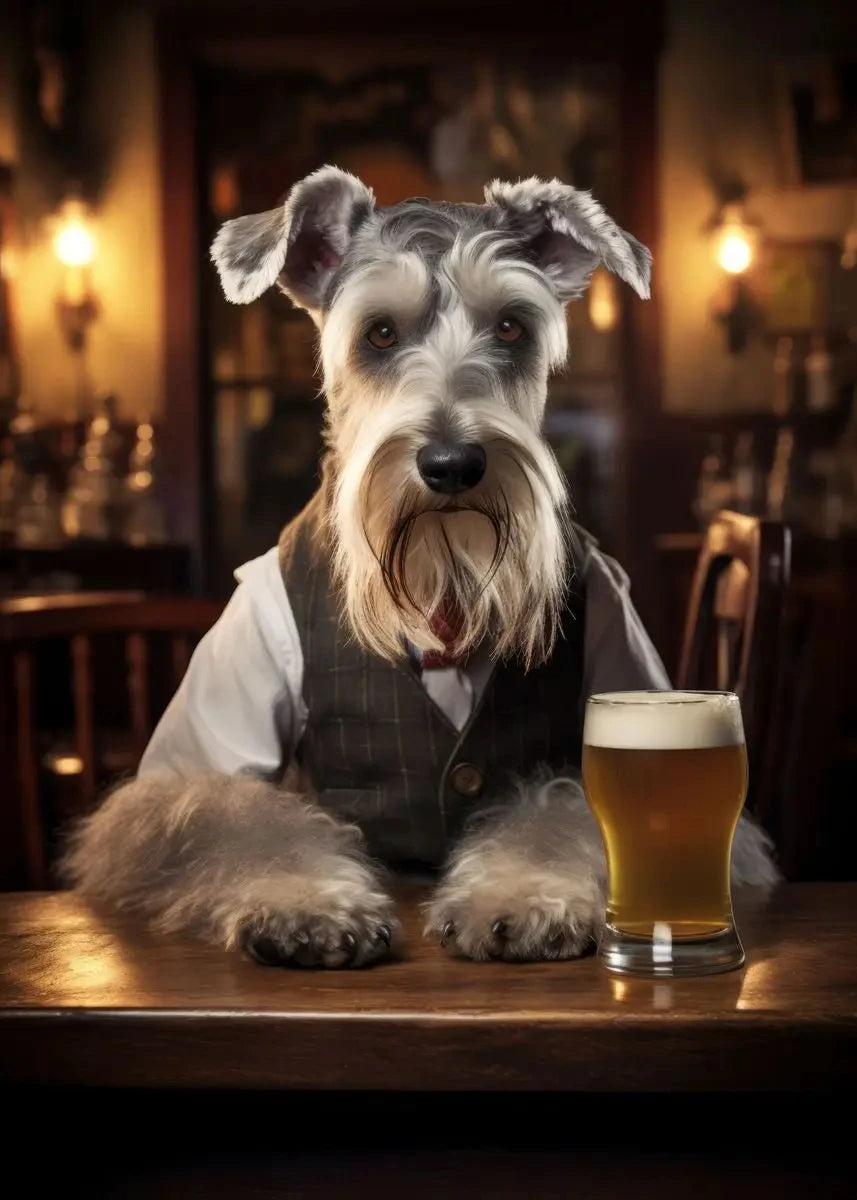 Canvasposter - Hond in de Pub