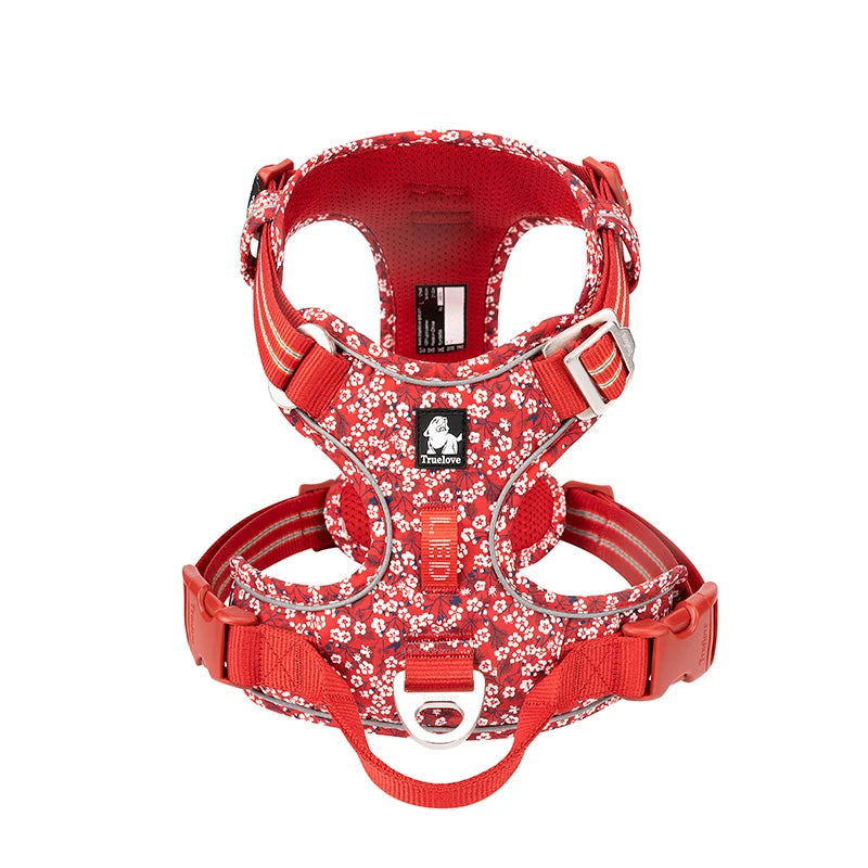 Truelove - Anti-Trek Reflecterend Hondenharnas met Bloemenpatroon (2025)