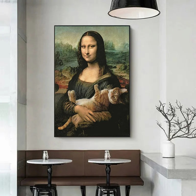 Canvasposter - Mona Lisa Kitty