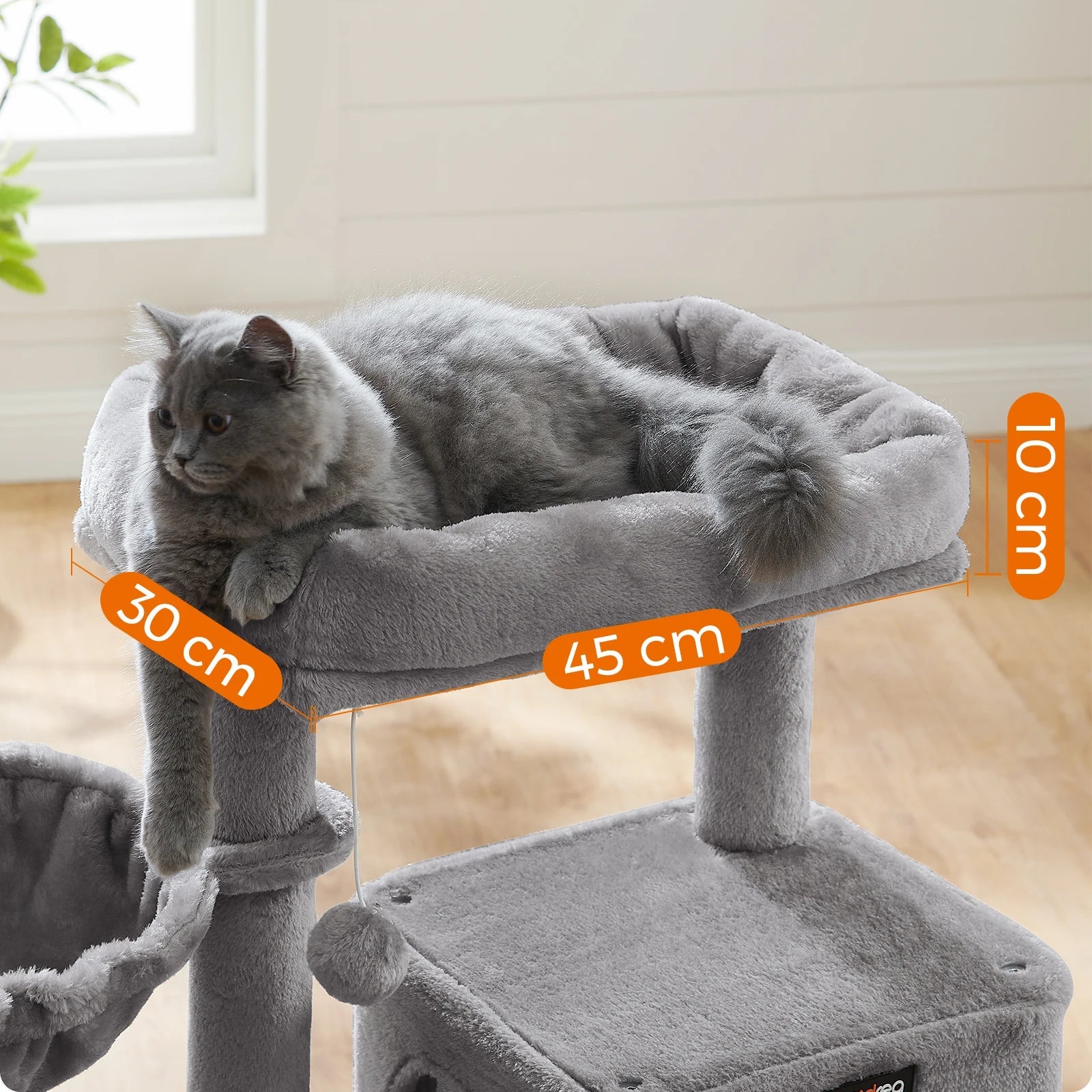 FEANDREA - Medium Kattenkrabpaal met Krabplank & Hangmat