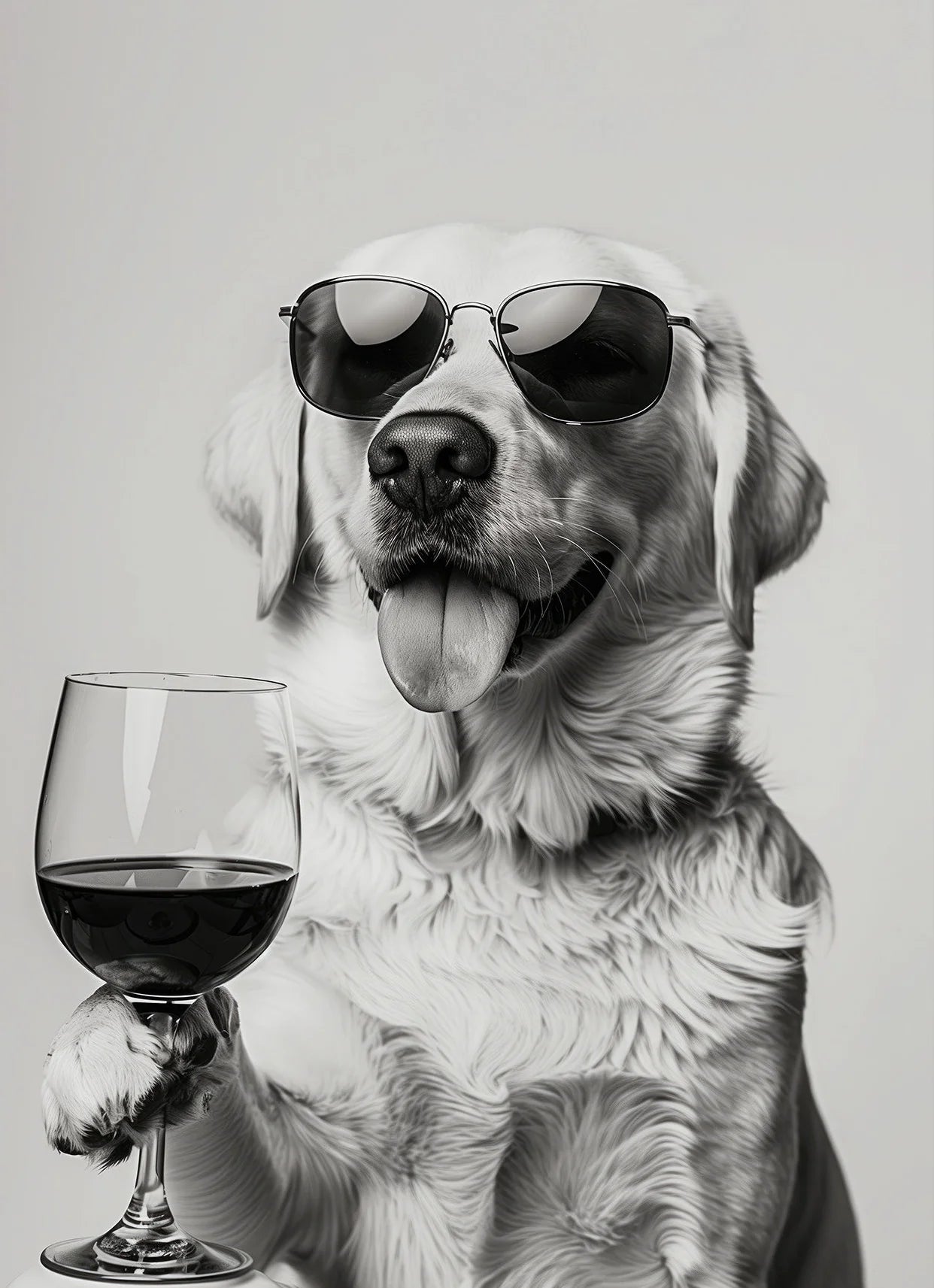 Canvasposter - Apero Honden - Zwart/Wit
