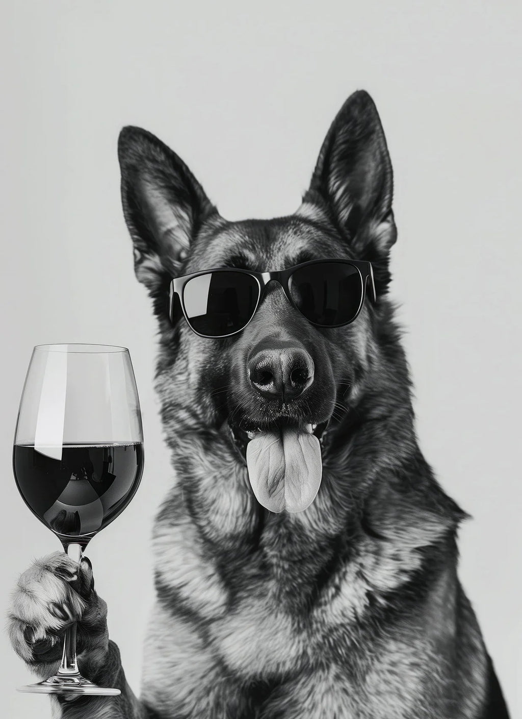 Canvasposter - Apero Honden - Zwart/Wit