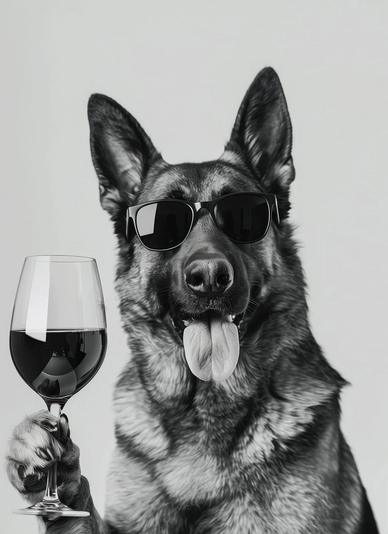 Canvasposter - Apero Honden - Zwart/Wit