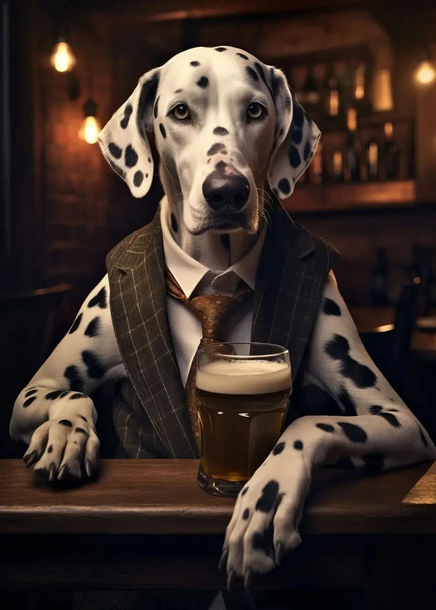 Canvasposter - Hond in de Pub