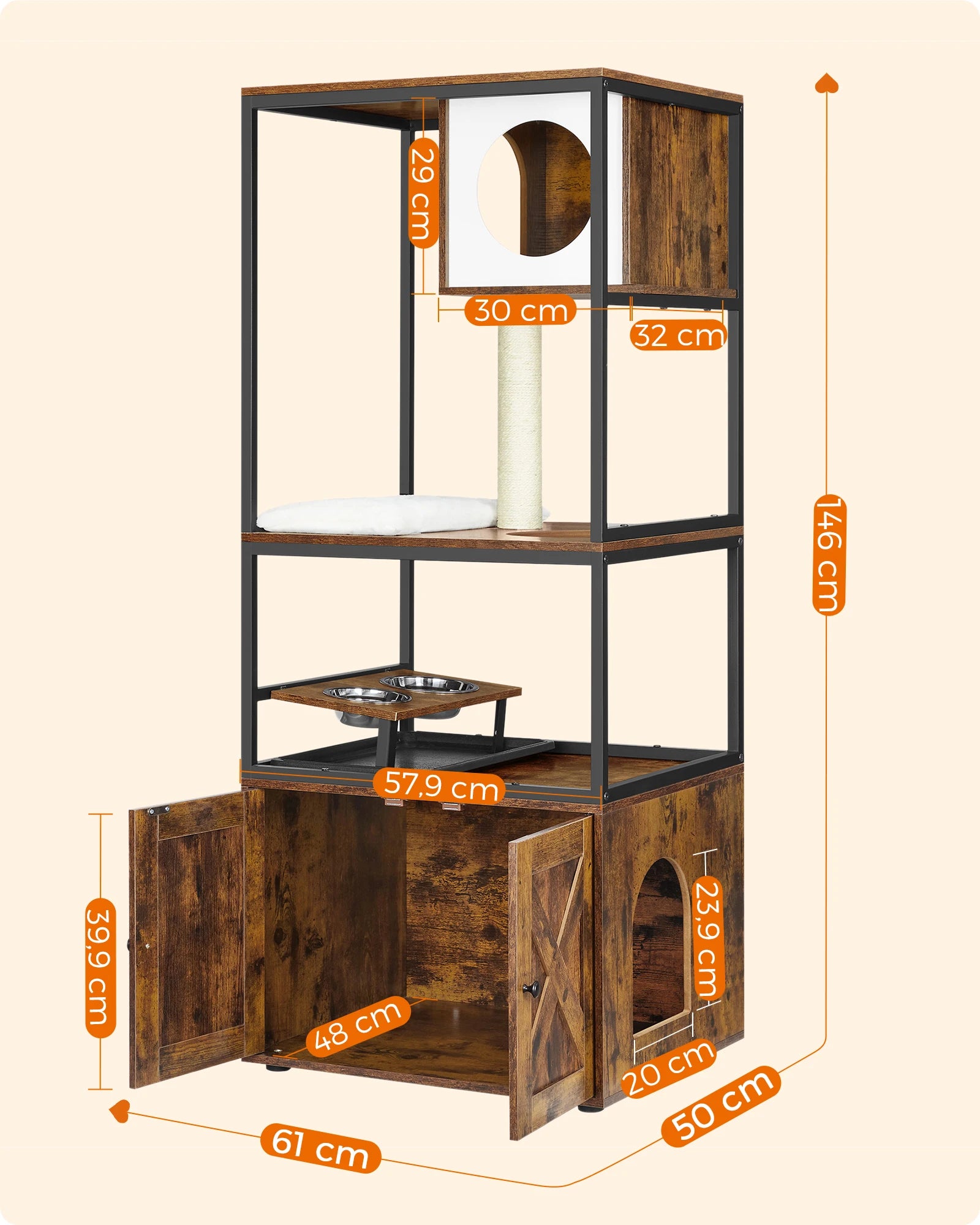 Feandrea - Industrieel Kattenmeubel