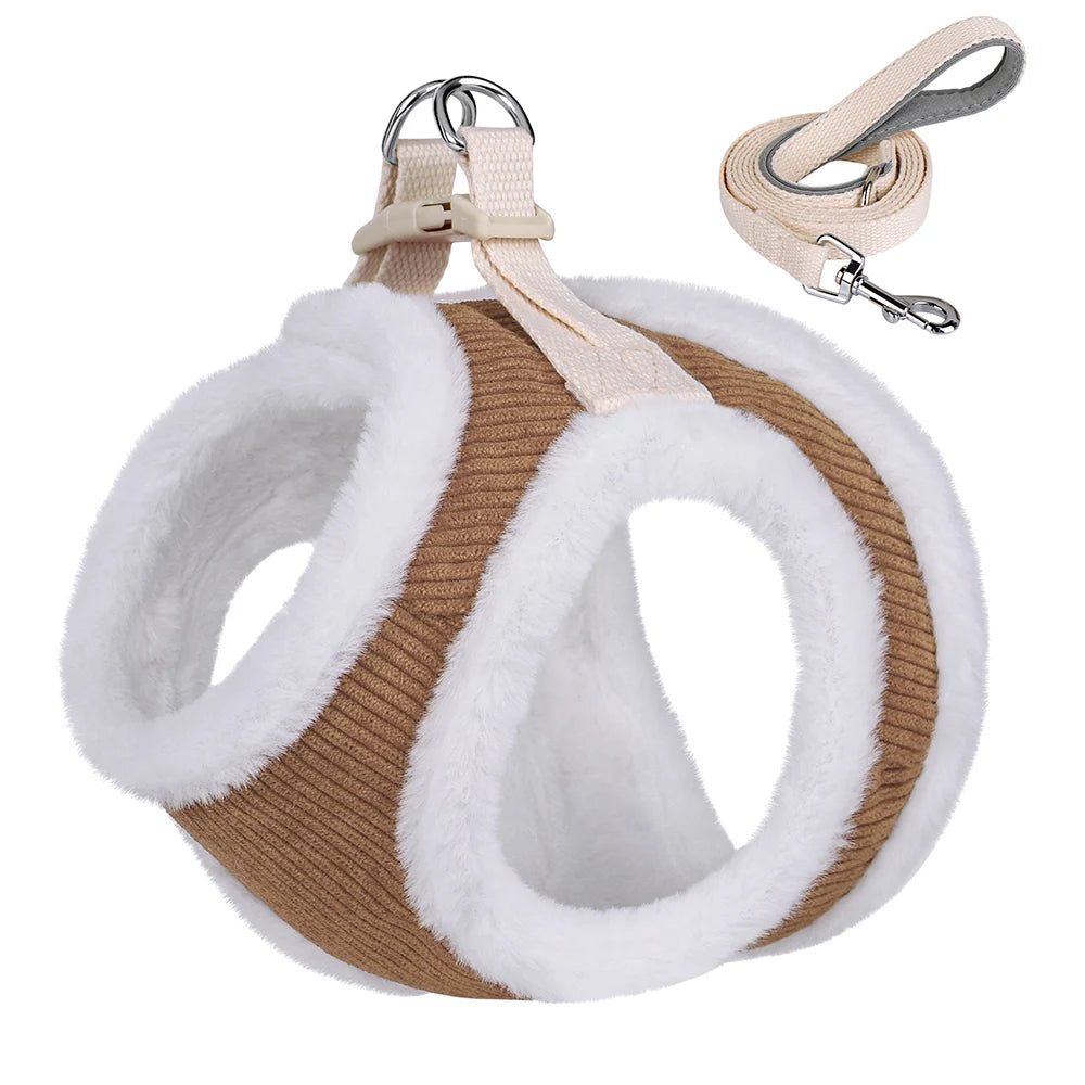 Winters Instaptuigje met Riem (Set) voor Kleine Honden of Katten - Teddy