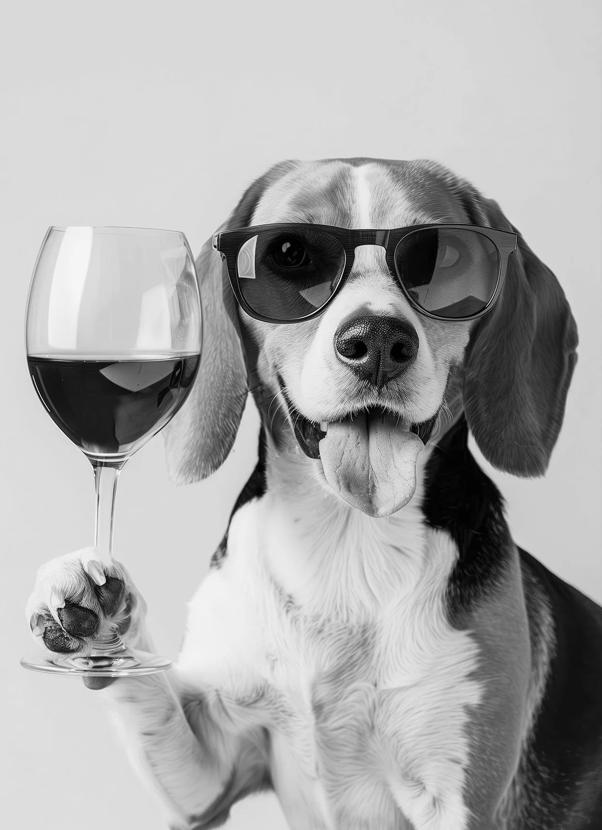 Canvasposter - Apero Honden - Zwart/Wit