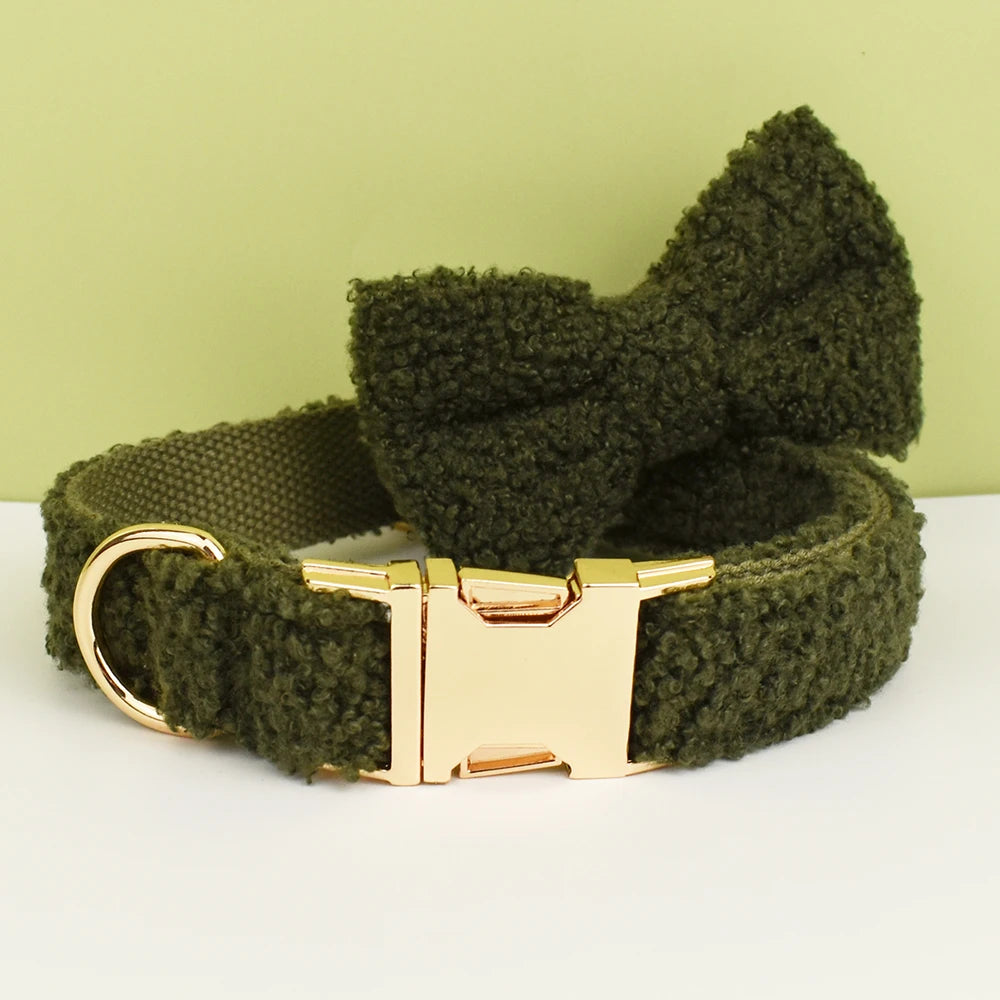 Teddy Ready - 4-Delige Set met Tuigje, Halsband, Riem en Strik - Groen