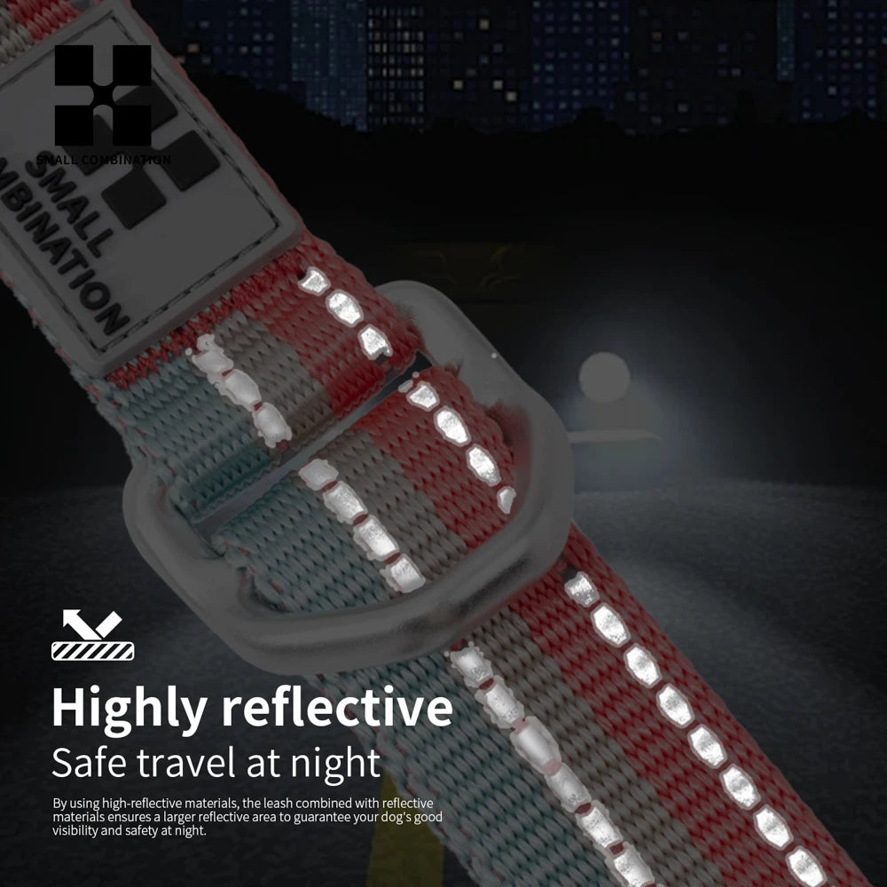 Small Combination - Reflecterende Riem met Karabijnhaak