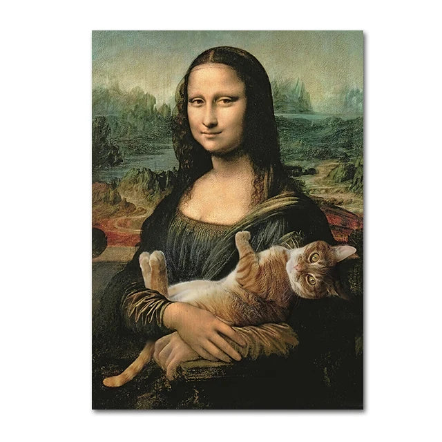 Canvasposter - Mona Lisa Kitty
