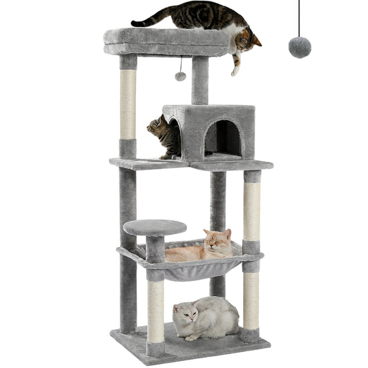 PAWZ Road Moderne kattenboomtoren met krabpalen, grote PAWZ Road Moderne kattenboomtoren met krabpalen, grote