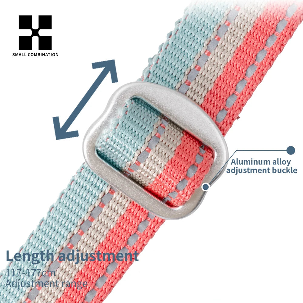 Small Combination - Reflecterende Riem met Karabijnhaak