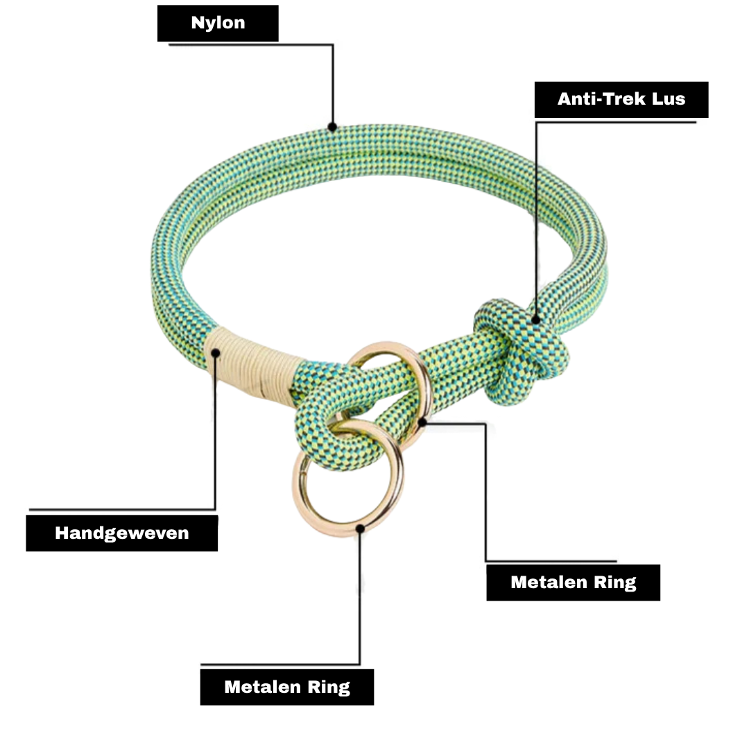 Waopet - Anti-Trek Halsband - Geweven