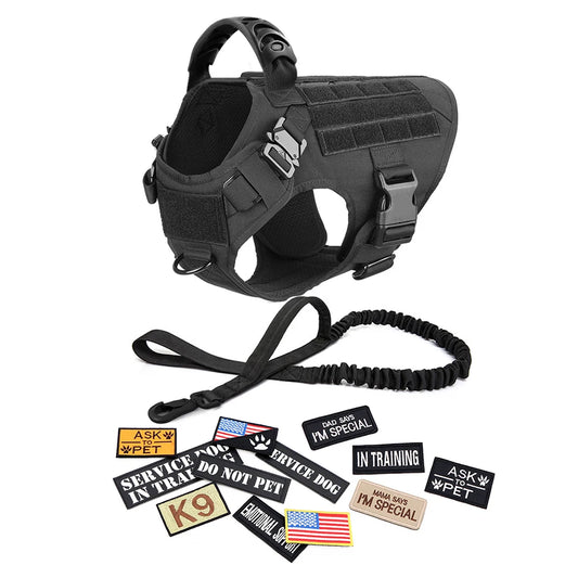 Zwarte Tactical Set met 12 patches