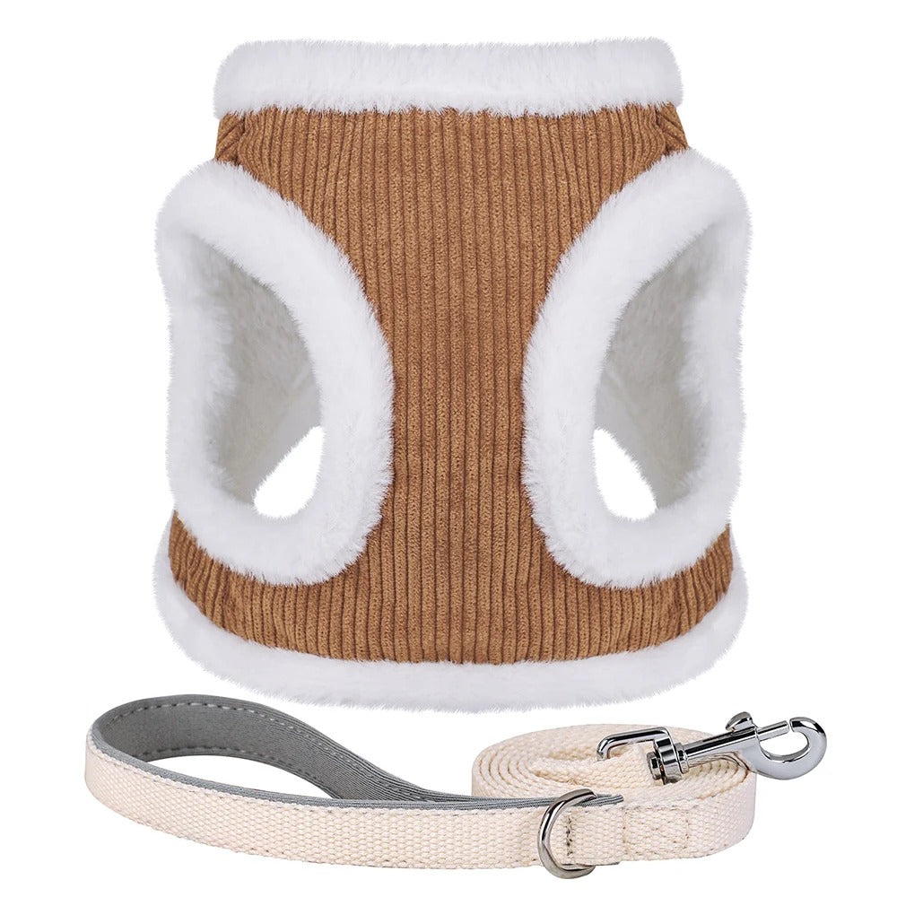 Winters Instaptuigje met Riem (Set) voor Kleine Honden of Katten - Teddy