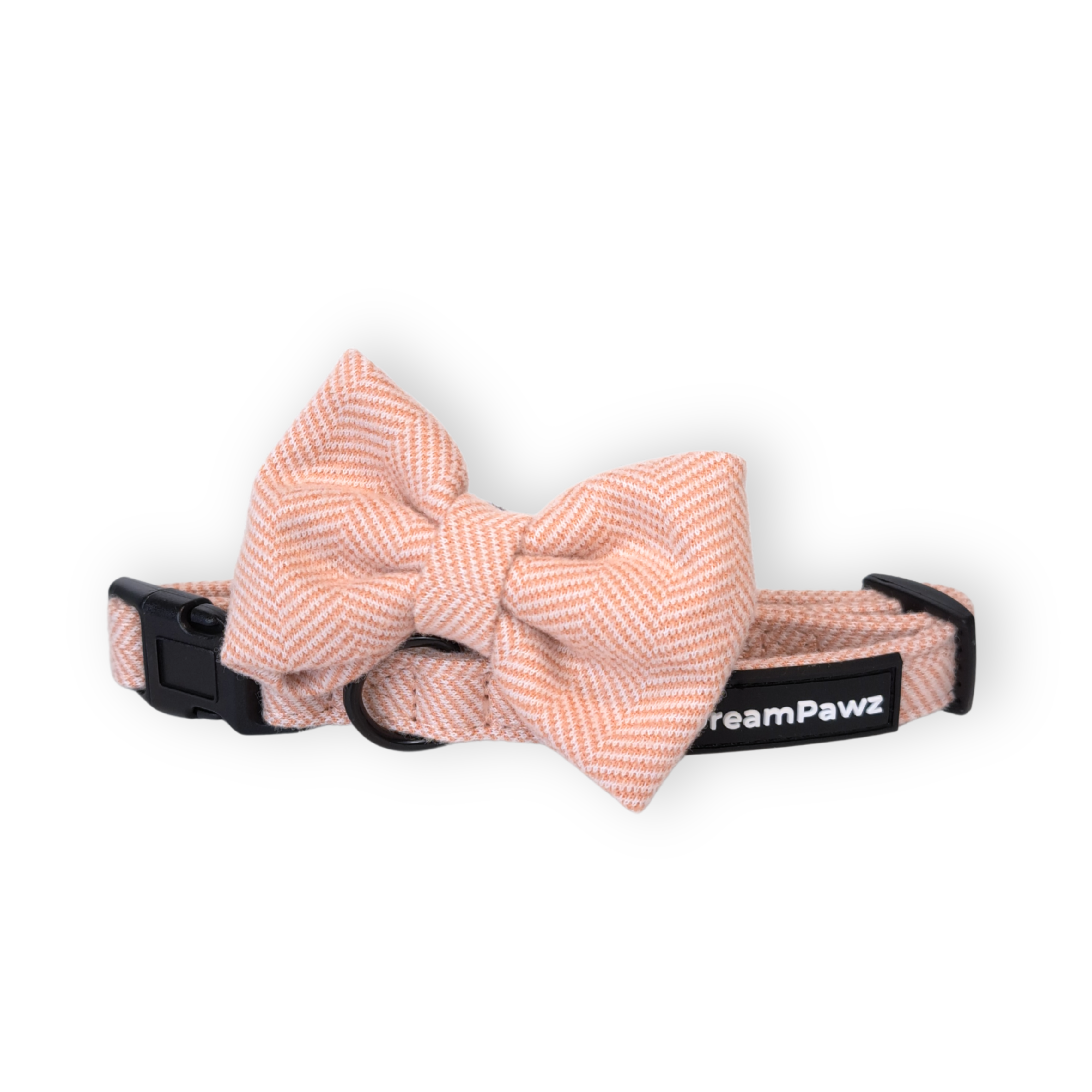 DreamPawz - 3-Delige Set van Halsband met Strik & Leiband - Visgraat