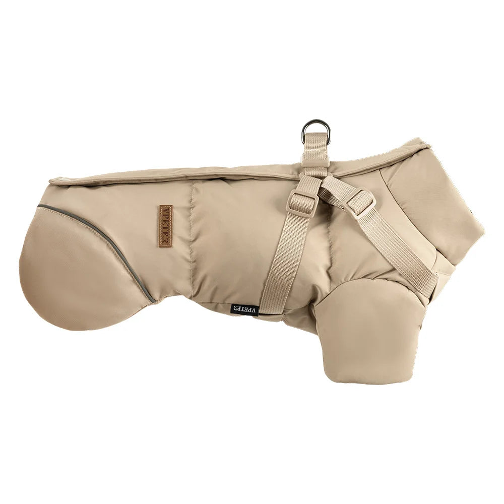 Extra Warme Hondenjas met Geïntegreerd Tuigje