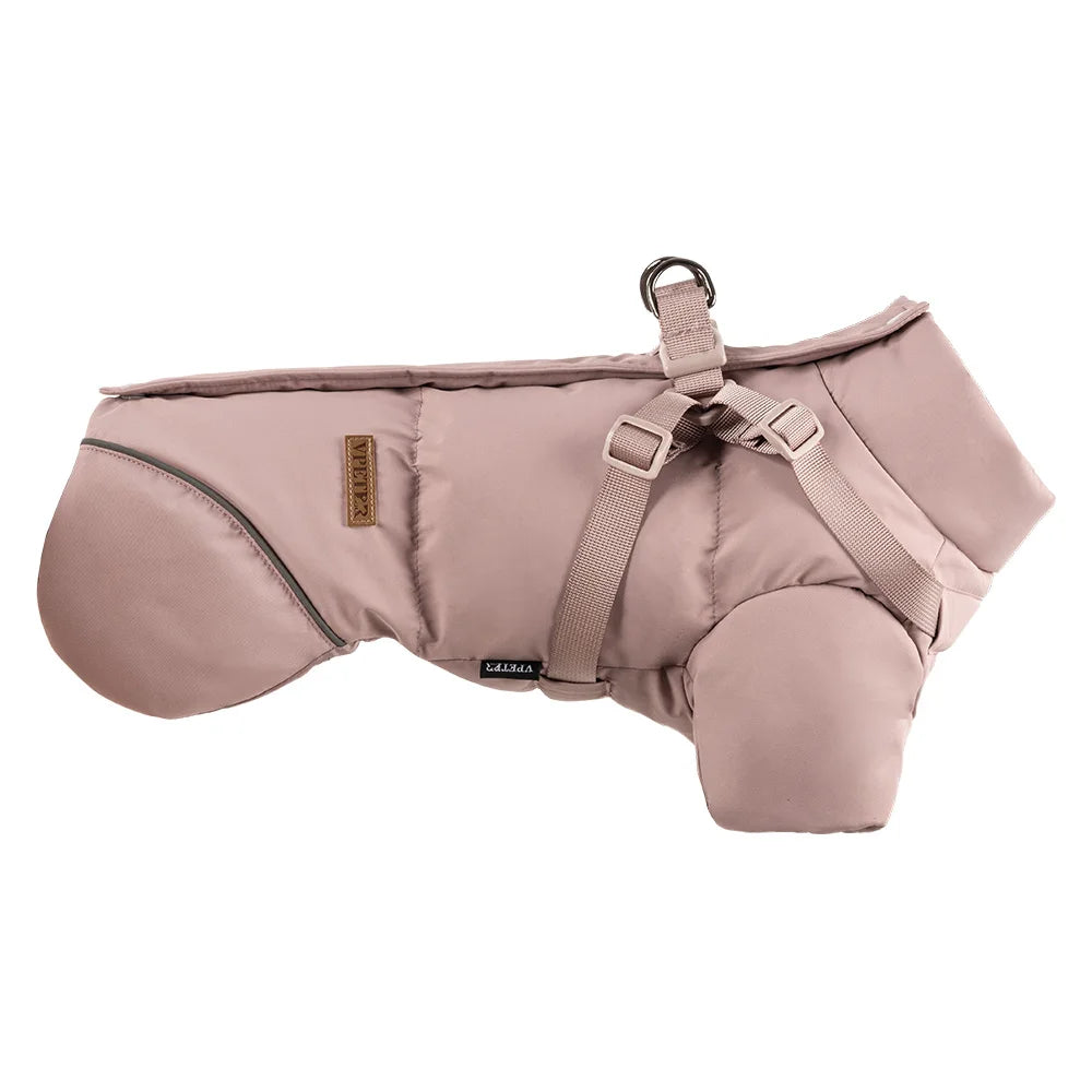 Extra Warme Hondenjas met Geïntegreerd Tuigje